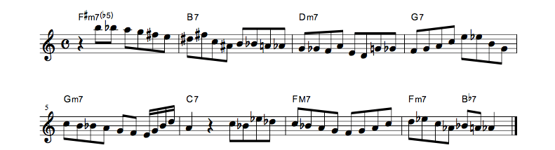 jazz sheet music bebop scale stella1